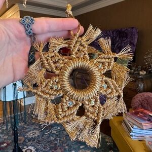 Handmade Macramé Snowflake Ornament